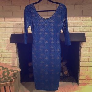 Beautiful blue & nude knee length dress.Never worn